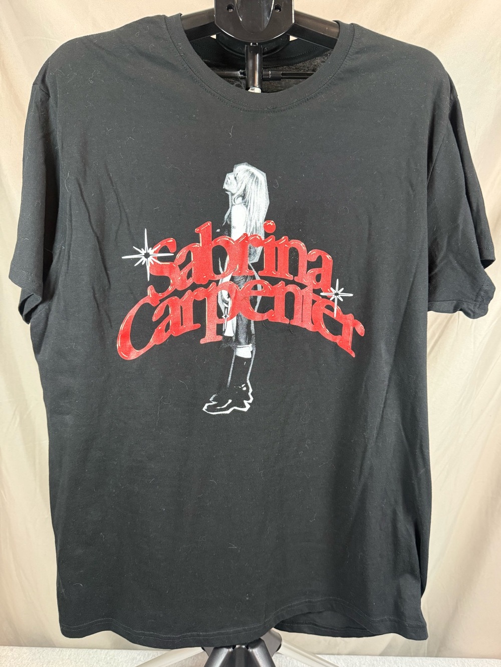 Sabrina Carpenter Official Merch Graphic Tee Black Red White - Size 2XL